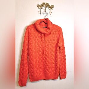 Dolce Roma Limited Edition Vibrant Orange Cowl Neck Sweater.  Size L